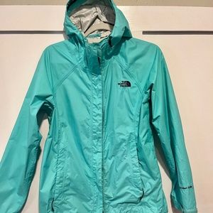 Northface lightweight rain jacket- mint